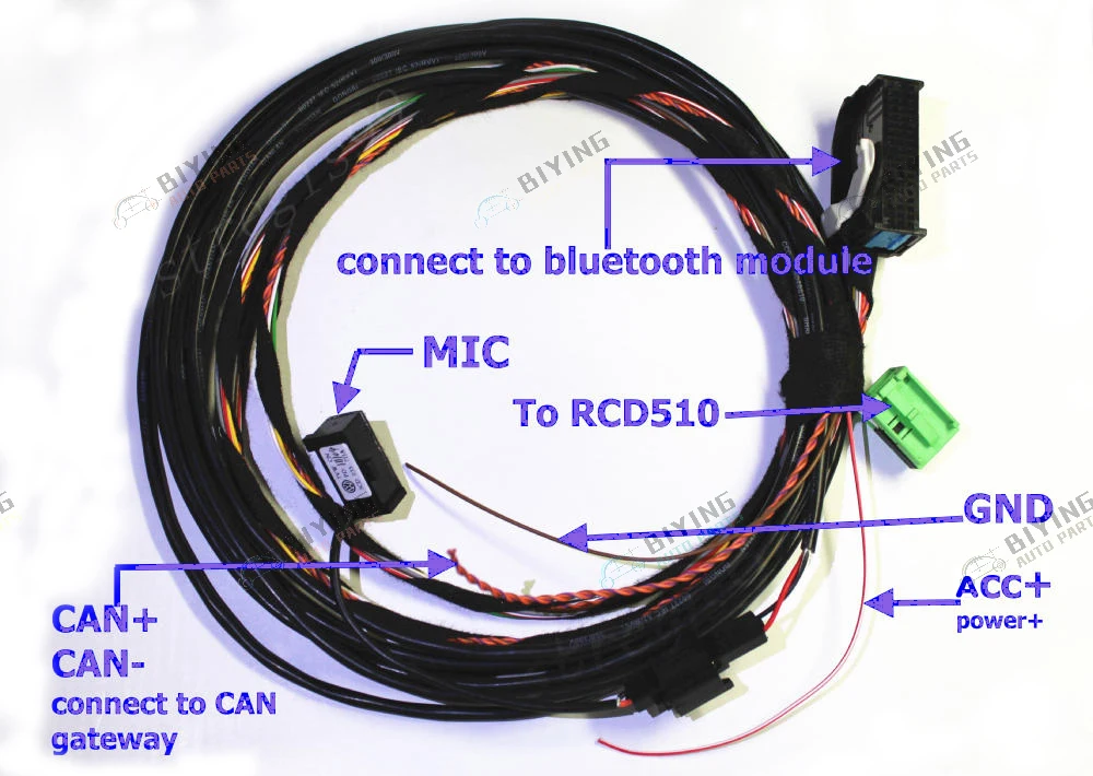 Для VW Bluetooth жгут проводов 8X0035447A для RCD510 RNS510 Tiguan GOLF Jetta Passat CC с микрофоном 8X0 035 447 A