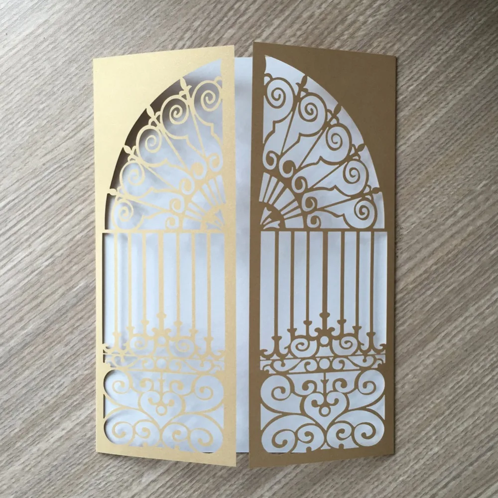 

20pcs Laser Cut Love Door Pattern Wedding Invitations Cards Greeting Invitation Card for Wedding Decoration Festival upplies