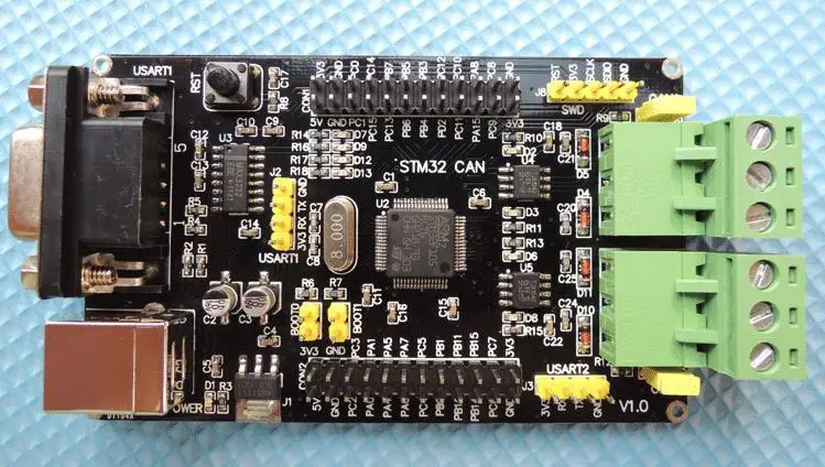 Бесплатная доставка! Двойная макетная плата CAN STM32F105RC STM32 двухканальная USART|board