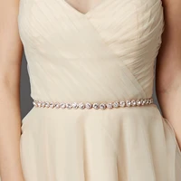 miallo fashion thin rhinestone alloy wedding belts sashes bridal dress accessories skinny sashes for bride bridesmaids