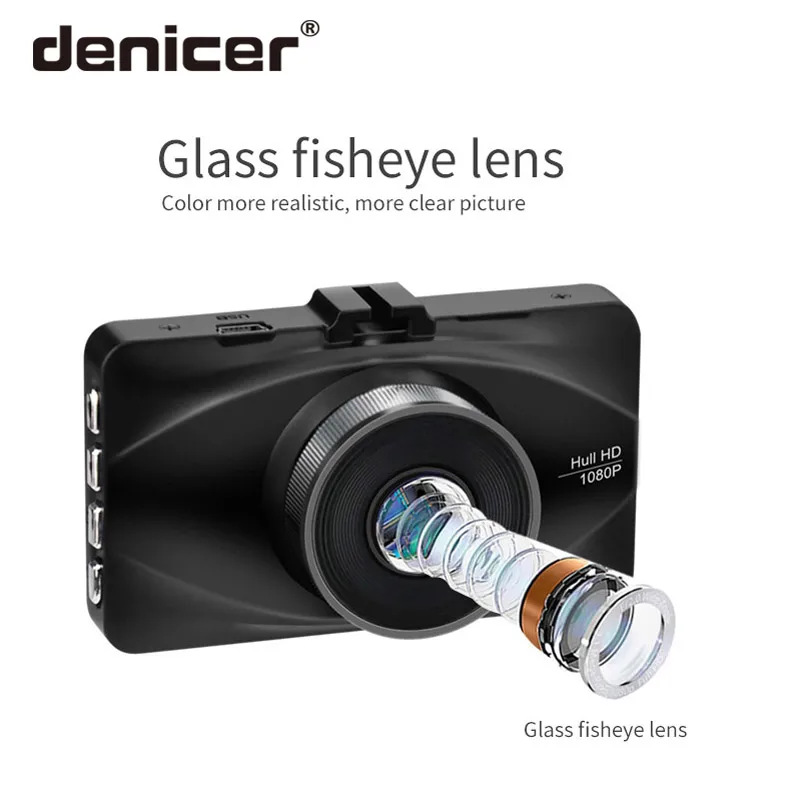 Denicer M20P Автомобильный видеорегистратор Full HD 720P 3 0 дюймов экран dvr Авто регистратор