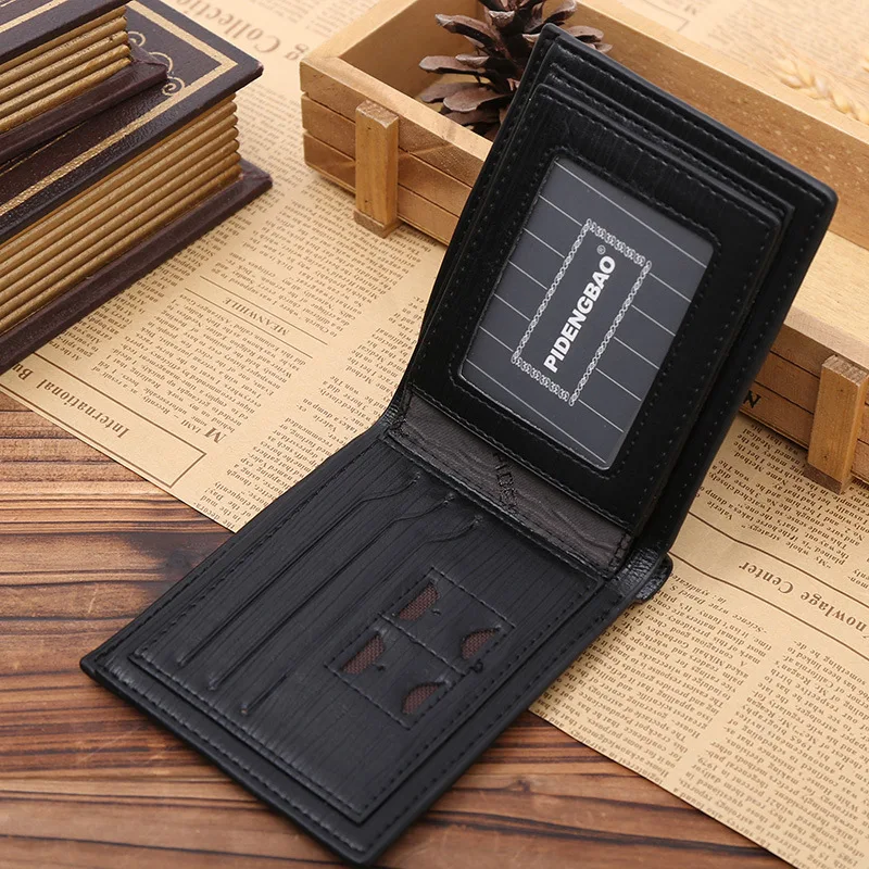 PIDENGBAO короткий кошелек с кисточками однотонный высококачественный мужской