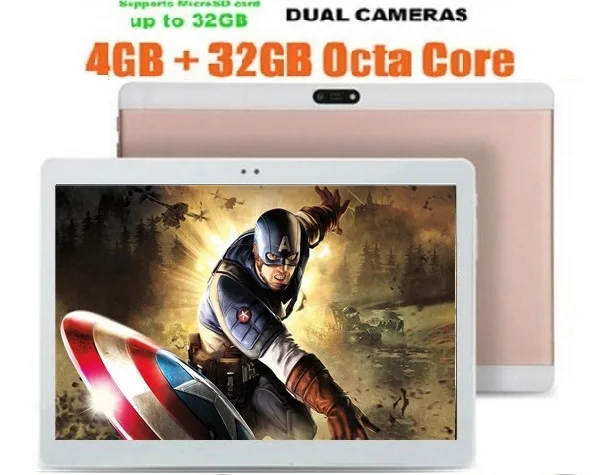 10 дюймовый Восьмиядерный планшет Android 7 0 1280x800 IPS HD 5.0MP 4 Гб ОЗУ 64 ПЗУ GPS 3G WCDMA планшеты
