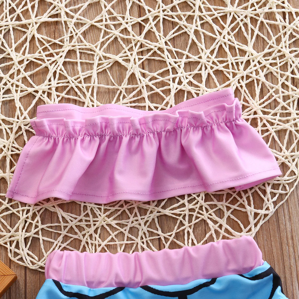 Детский купальник для девочек бикини в стиле русалки танкини пляжная одежда