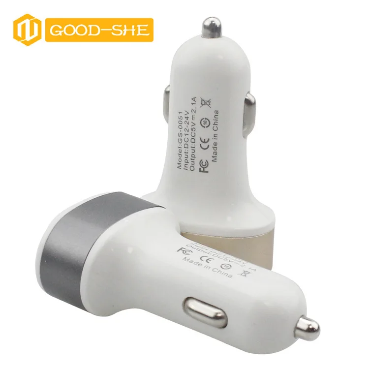 Adapt Automobile Electronic Product Both USB Bring IC Protect Car Charger Head Authentication 2.1A Double Port Vehicle Charger|charger head|charger