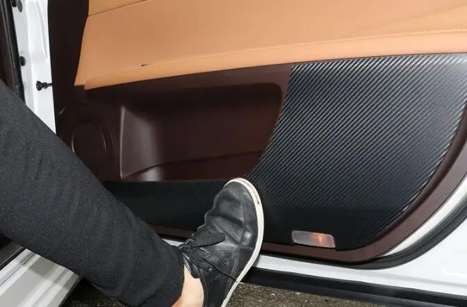 Carbon Fiber Style Car Door Anti-kick Pad Film Sticker Fit for ES200 ES250 ES300H 2012-2017 Accessories Styling | Автомобили и