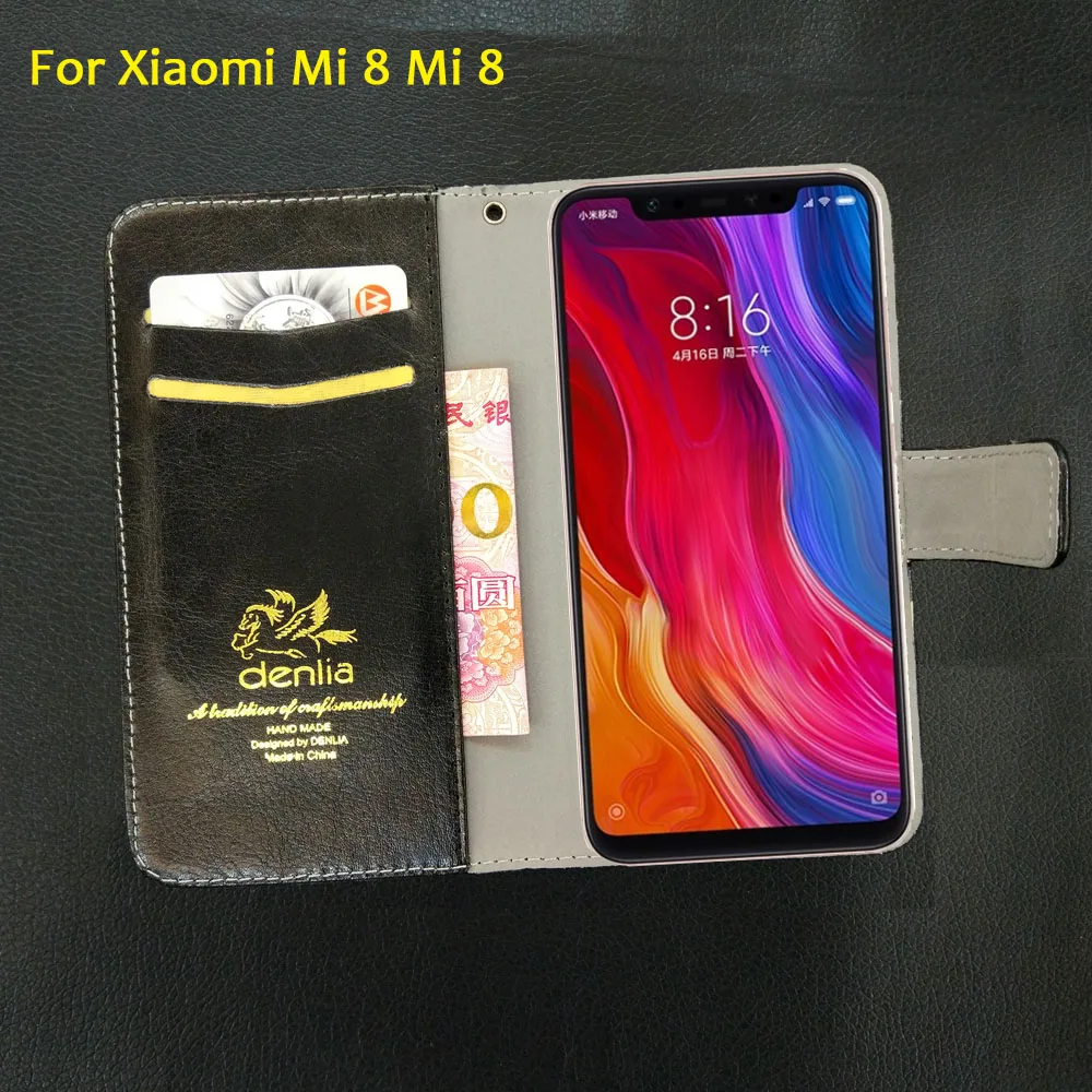 Топ New! Для Xiaomi mi 8 чехол 5 цветов с крышкой Роскошный кожаный эксклюзивный для