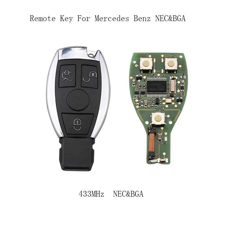 QWMEND 2 3 кнопки 433 МГц полный пульт дистанционного управления брелок для Mercedes Benz 2000+ NEC& BGA стиль ключ для Benz NEC& BGA ключ