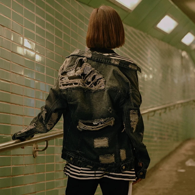 Новинка 2017 года Для мужчин Повседневное деним пара куртка Street Wear мода осень