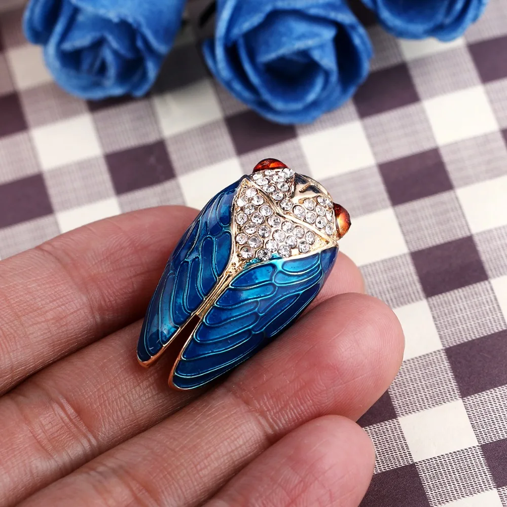 Эмалированная летняя брошка Tuliper Cicada в виде насекомых животных на заколках