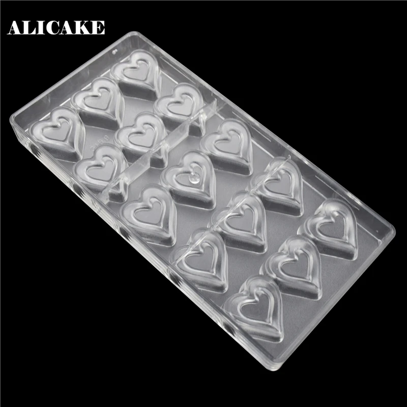Форма для выпечки тортов в форме сердечек брусков из поликарбоната украшения