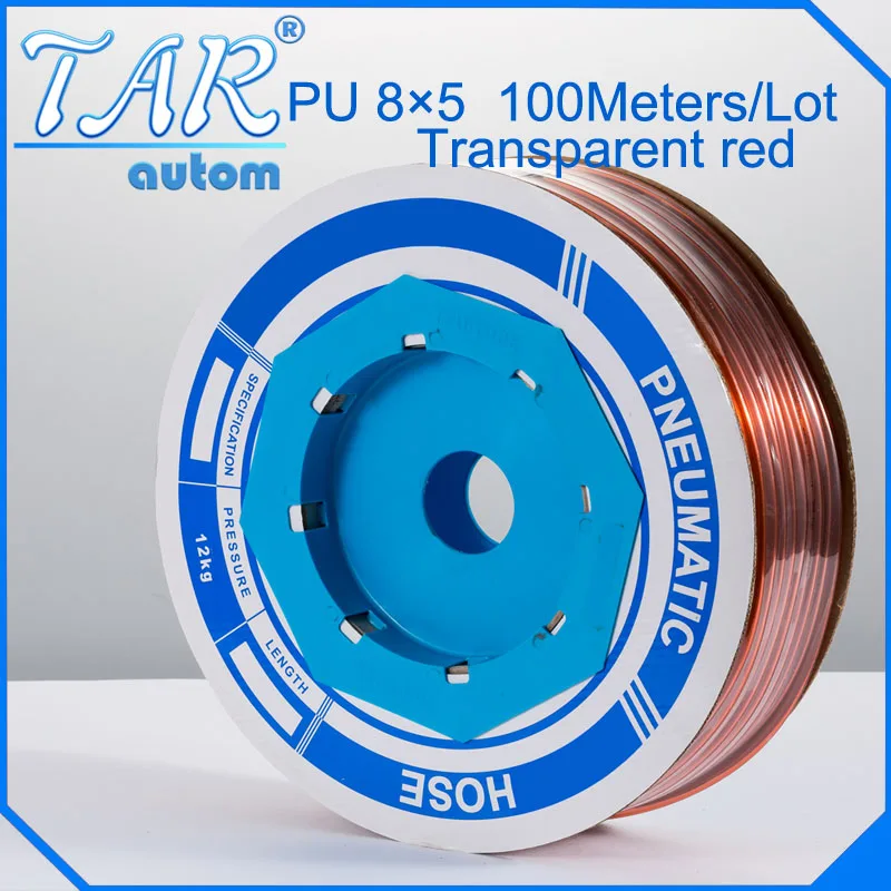 

PU Tube 8mm*5mm (100meter/roll) pneumatic tubes pneumatic hoses Polyurethane tube plastic hose air hose PU pipe PU hose golden