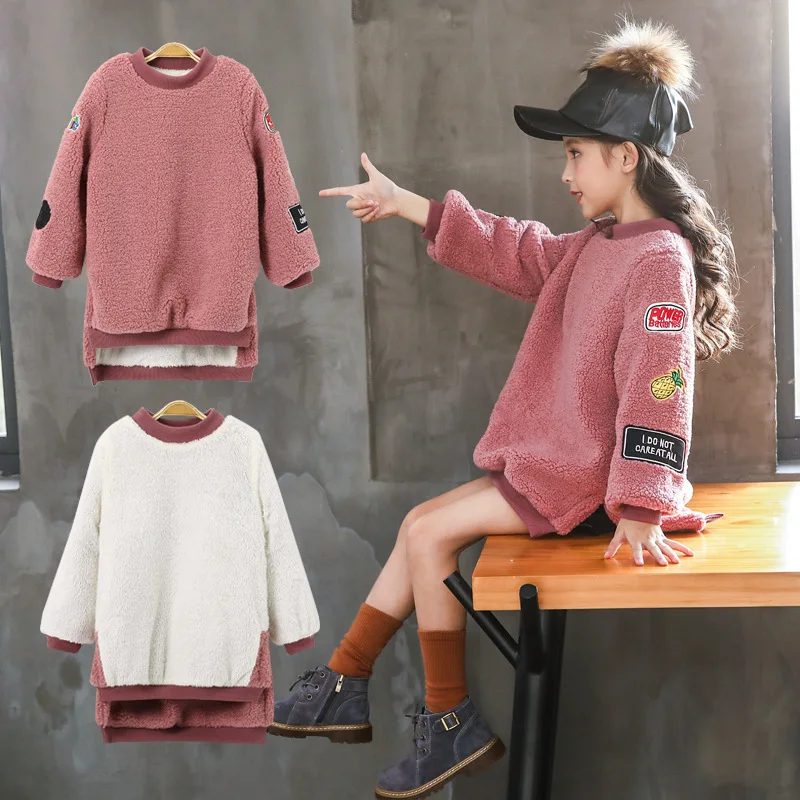 Одежда для девочек толстовки с капюшоном и длинными рукавами на осень зиму детей