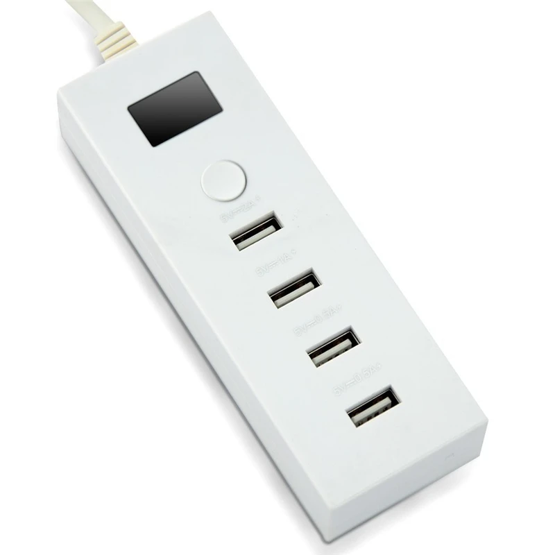 4A 4 Порты USB Зарядное устройство с светодиодный свет Дисплей для Iphone 6 6s SE samsung S7