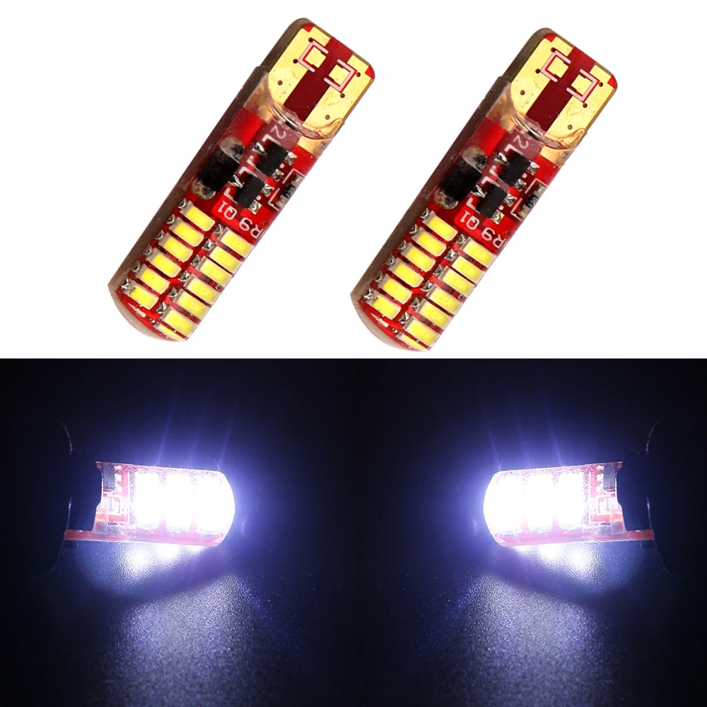 30X T10 W5W 3014 24 SMD LED силикагель холодный белый свет 194 168 вспышка стробоскоп дверь