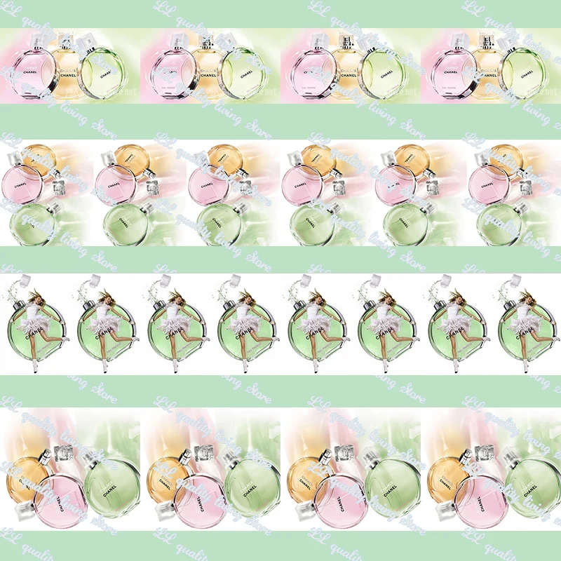 

Новый дизайн флакон духов печатная корсажная лента модная лента ручной работы Тканые брендовые этикетки подарочная упаковка 50 ярдов