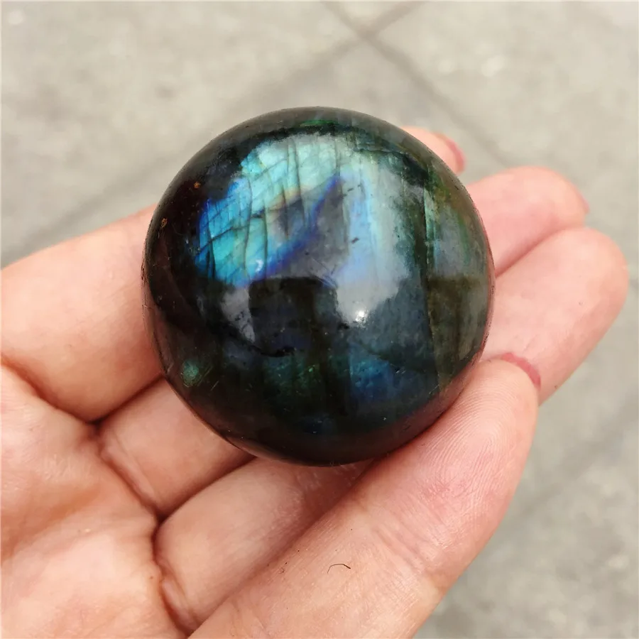 Фотоэлемент шарик серый лунный камень синий драгоценный orb поделки украшение для
