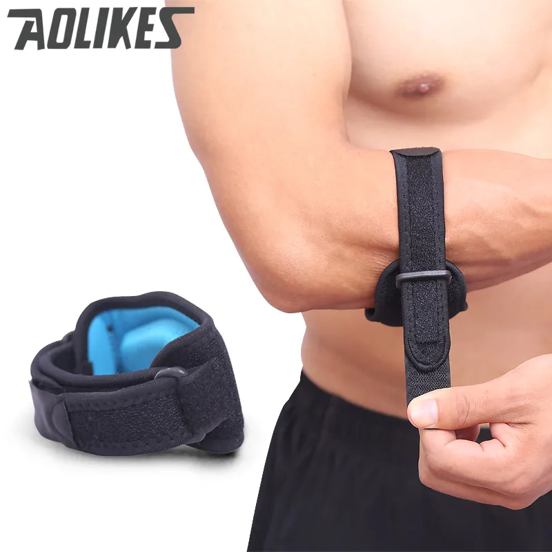 AOLIKES 1 шт., локоть для фитнеса, коврик для тенниса, бадминтона, кодерас, мышечный, под давлением, защитный, регулируемый, для мужчин, женщин, для спорта, безопасная поддержка