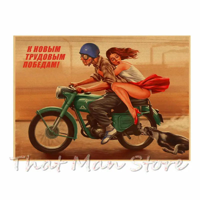 

New Soviet sexy beautiful wall stickers, world war ii stickers, retro decoration posters DIY wall home posters home decoration