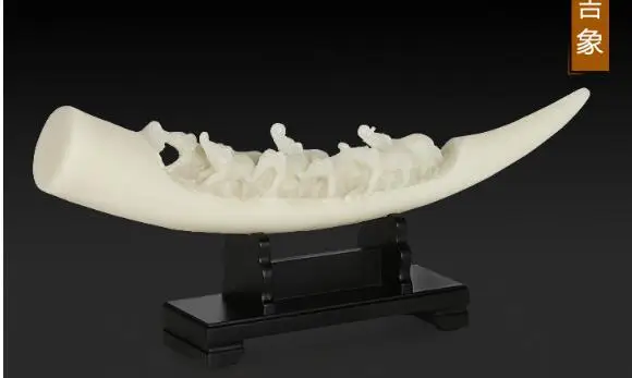 resin Imitation white ivory Arts s ornaments Fortune office like elephant lucky evil Home gifts decorationroom Art Statue | Дом и сад