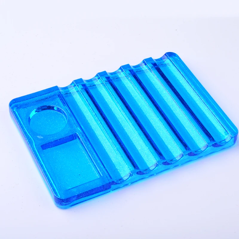 1Pcs 5 Grids Crystal Nail Art Brush Carrier Rack UV Gel Brushes Pen Rest Holder For Makeup Display Stand Accessories Tools | Красота и