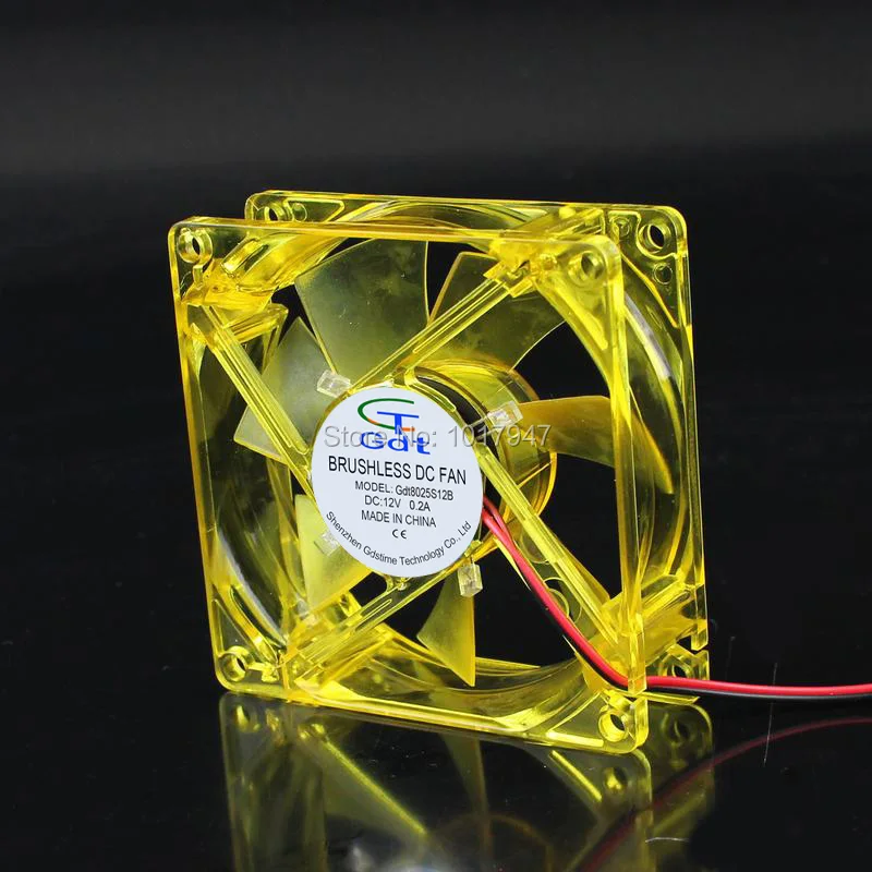 100 шт./партия Gdsti желтый LED PC чехол для компьютера DC 12 В 4 провода Бесщеточный