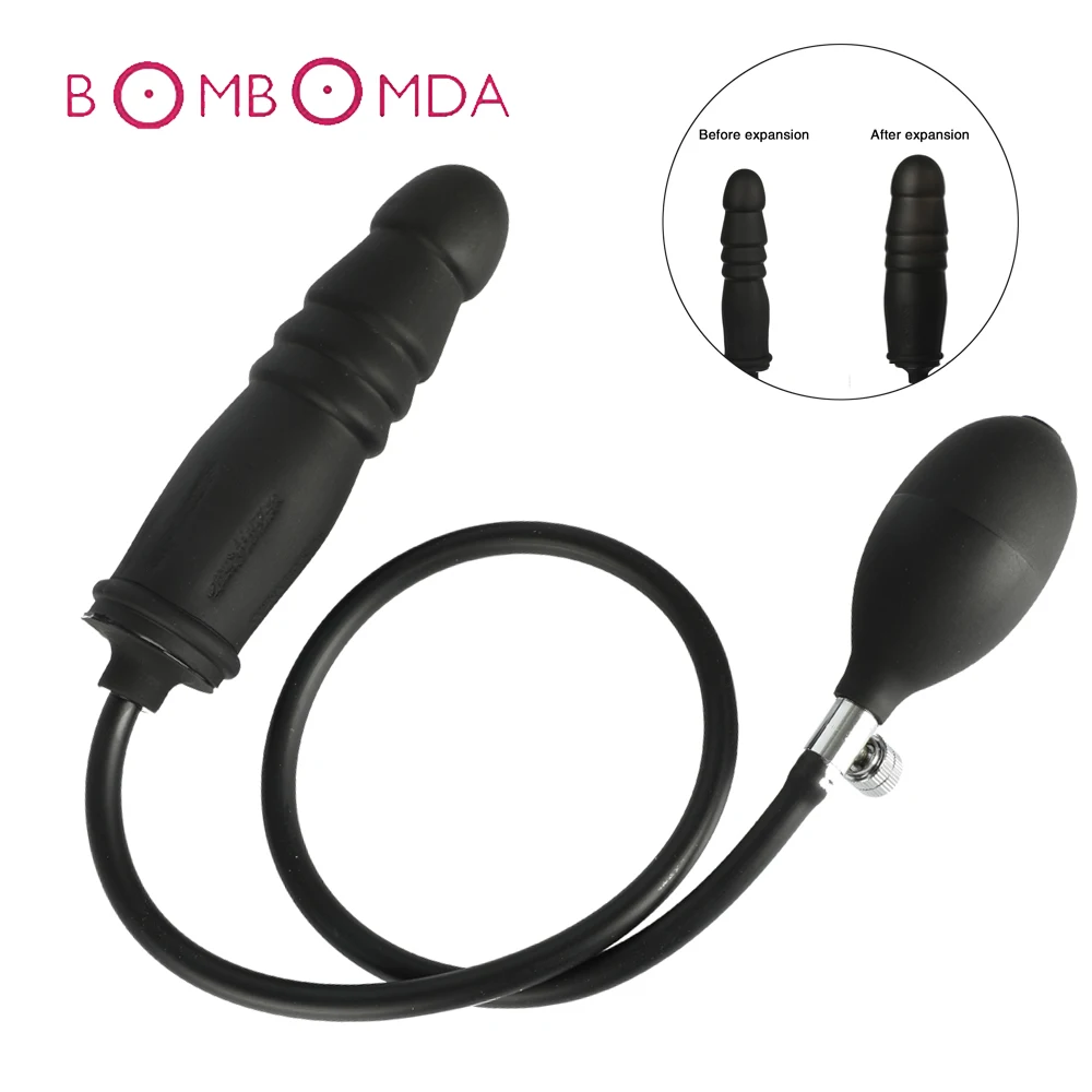 Dildo Anal Plug Inflate Butt Expandable Silicone Dilator Airfilled Large Pump Anus Adult Sex Toys For Men | Красота и здоровье