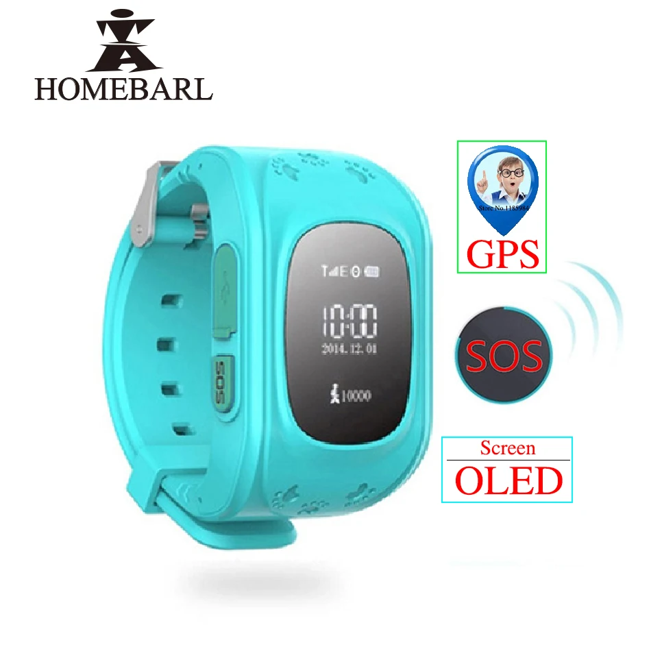 Anti Lost Q50 LCD OLED Child GPS LBS SOS Smartwatch Traker Monitoring Positioning Kid 2G Smart Watch For IOS Android Smart Phone