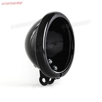 1pcs black 5 75 inch headlight housing bucket round trim ring mounting lamp holder for motorcycle fxwg chopper