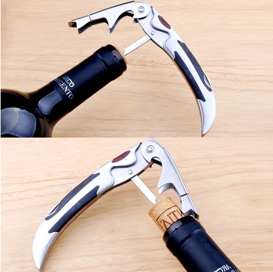 2018 Бесплатная доставка бренд из нержавеющей стали двойной функциональный штопор