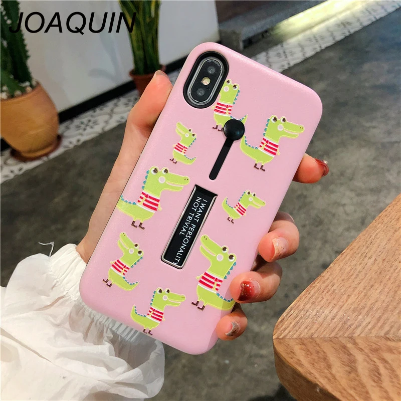Чехол-подставка с кольцом для Apple iPhone 8 силиконовый чехол мультяшным динозавром X