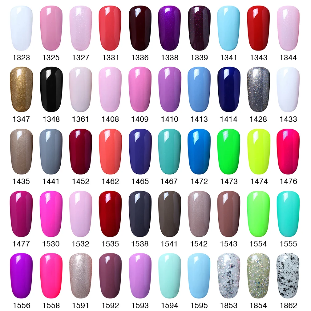 

Elite99 8ml Pure Color Gel Polish Soak Off Gel Nail Polish Base Top Coat UV Nails Gel Semi Permanent Gel Lacquer Varnishes