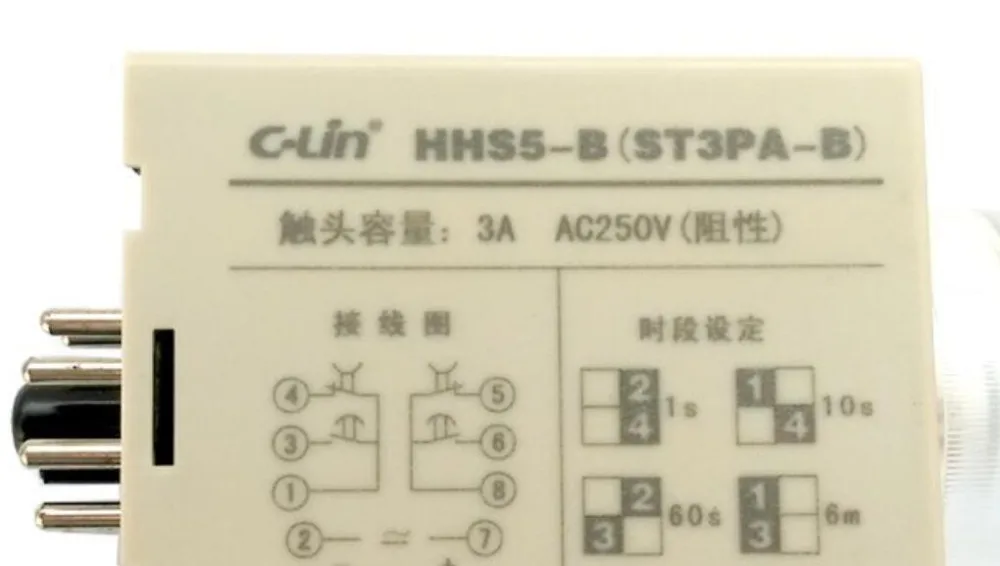 C Lin card HHS5 B (ST3PA B) 1s 10s 60S 6m реле времени задержки питания опционально 220v 110v 24v 380v|relay