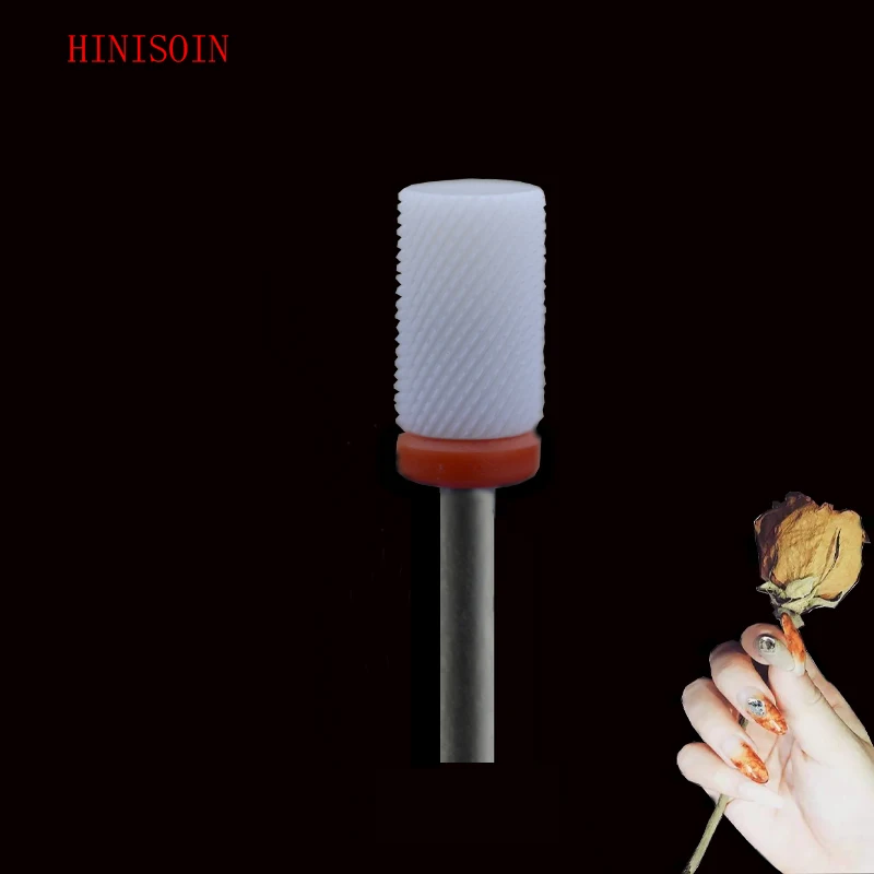 

10pcs White Ceramic Nail Drill Bit - Small Barrel Bit