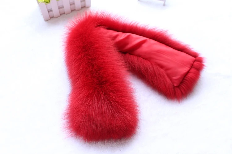 1 шт. горячая мода осень зима натуральный Лисий мех воротник шарф шеи теплый палантин для одежды для женщин и мужчин многоцветный красивый