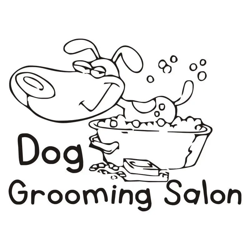 Adesivo de parede креативные настенные наклейки мультяшная собака принять душ Виниловые