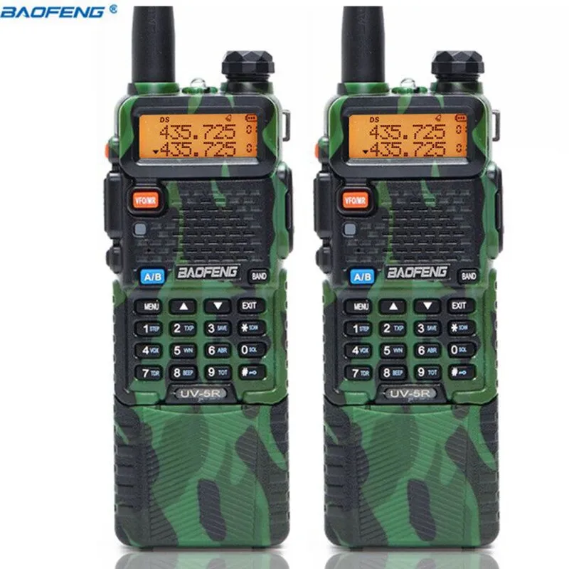 camouflage BaoFeng UV-5R 5 Вт с 3800 мАч длинной литий-ионной батареей двухстороннее cb ham радио двухдиапазонный VHF UHF UV5R трансивер рация - Цвет: camouflage