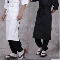 japanese cuisine apron manwoman chef work apron black white long apron