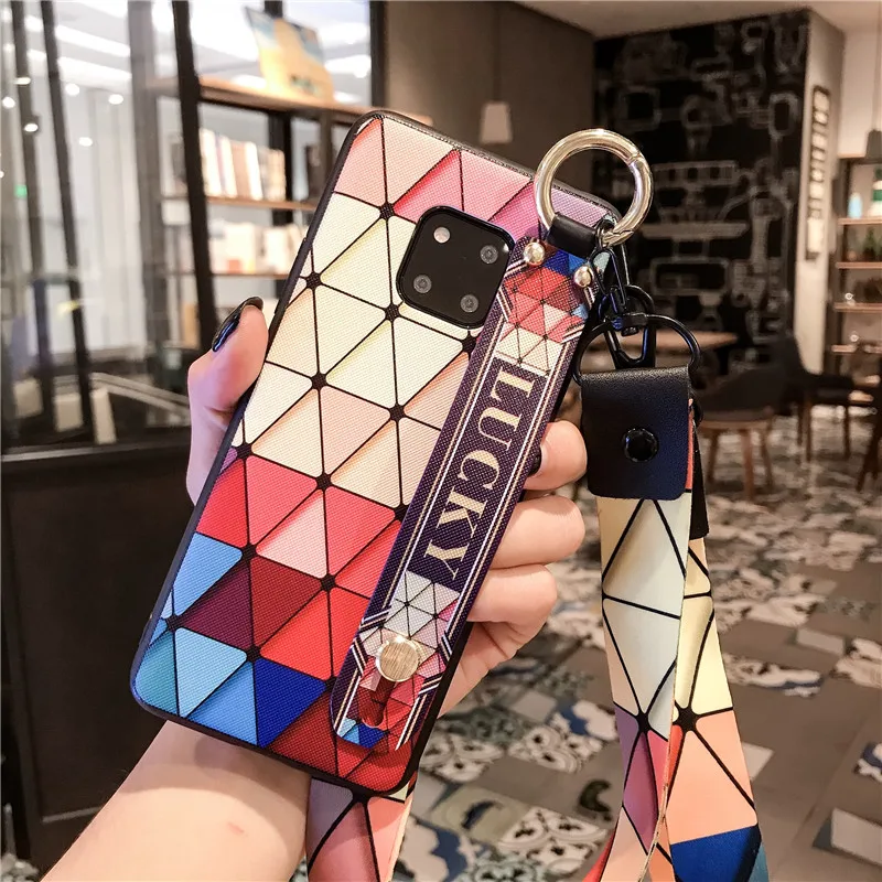 Чехлы с ремешком на запястье для Huawei P30 P20 Pro Mate 20 20X Nova 2s 3 3i 3e Honor 10 Lite 8X | Мобильные