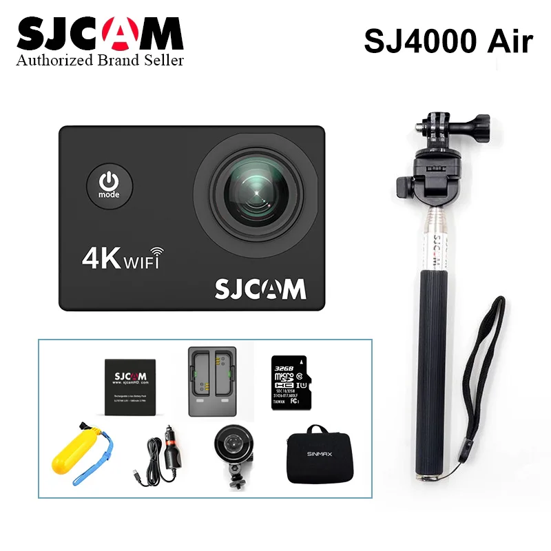 Оригинальная Экшн камера SJCAM SJ4000 AIR 4K WIFI мини шлем водонепроницаемая Спортивная DV