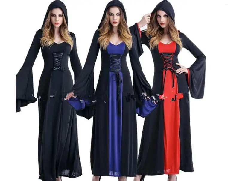 

Medieval Vampire Halloween Witch Fancy Dress Costume - new