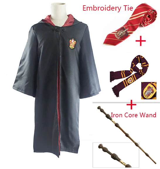 Dumbledore Advanced Халат, накидка, галстук, шарф, палочка, очки Ravenclaw/Gryffindor/Hufflepuff/Slytherin Robe, Маскарадные костюмы, Гермиона, костюм 23 - Цвет: Dumbledore Advanced