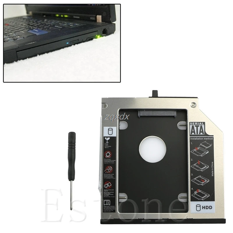 OOTDTY 2,5 2nd 9,5 мм SSD HHD SATA жесткий диск HDD Caddy адаптер отсек для 2," SATA жесткий диск/CD-ROM SATA-bit HDD Caddy