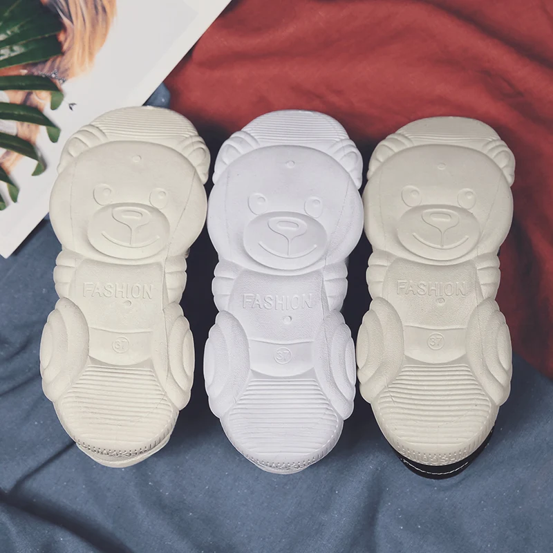 White Women's Sneaker 2019 New Fashion Spring Brand Bear Outsole Comfortable Women Sneakers Casual Woman Shoes Footwear | Обувь