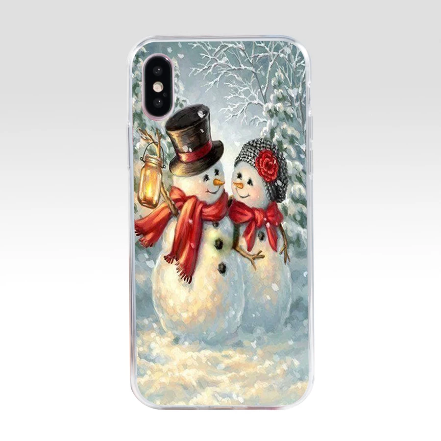 49AQ Новый год Рождество Мягкий Силиконовый ТПУ чехол для телефона iphone 5 5s se X XR XS Max |
