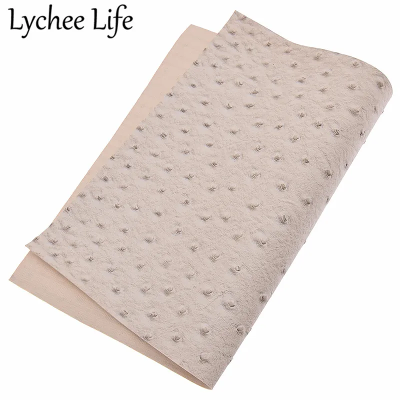 Lychee Life тисненая страусиная кожа ткань A4 ПВХ 29x21 см синтетическая ткань DIY Современная домашняя одежда Текстиль Швейные аксессуары