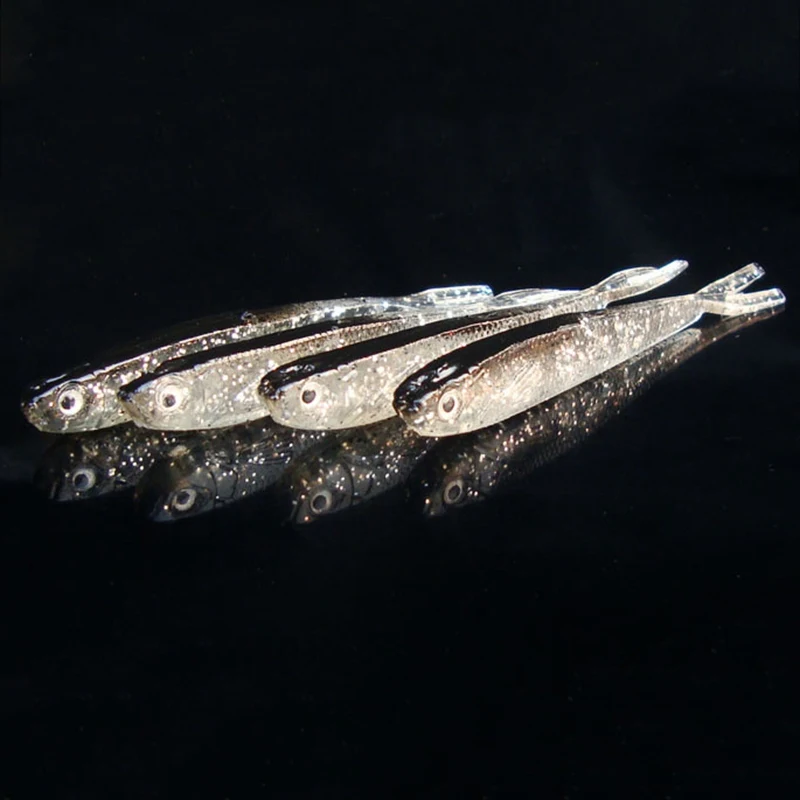 10 шт./упак. Pesca искусственные Черная мягкая блесна, Япония Шад червь плавающие приманки Jig Head нахлыстом силиконовая резиновая рыбка рыбы