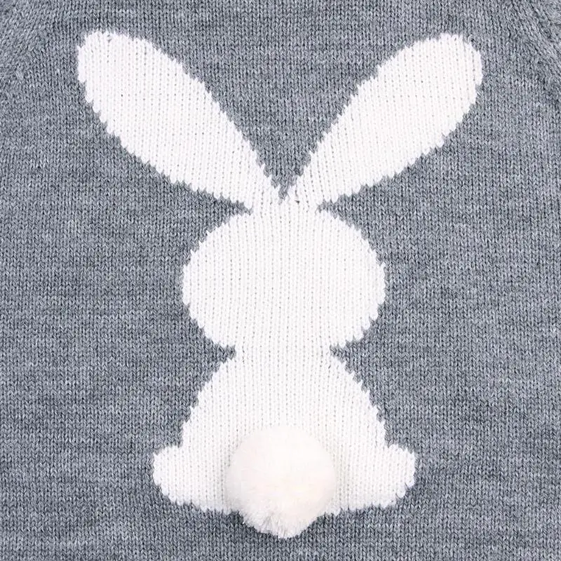 Для маленьких девочек зимняя одежда для мальчика с рисунком кролика Вязаный