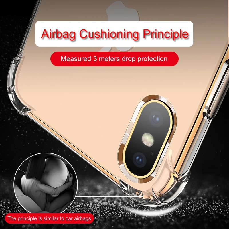 Transparent Silicone Phone Case For iPhone 11 Pro Max X XR XS 8 7 6 6S Plus 5 5S 6D Sound Shockproof Protection Back Cover | Мобильные