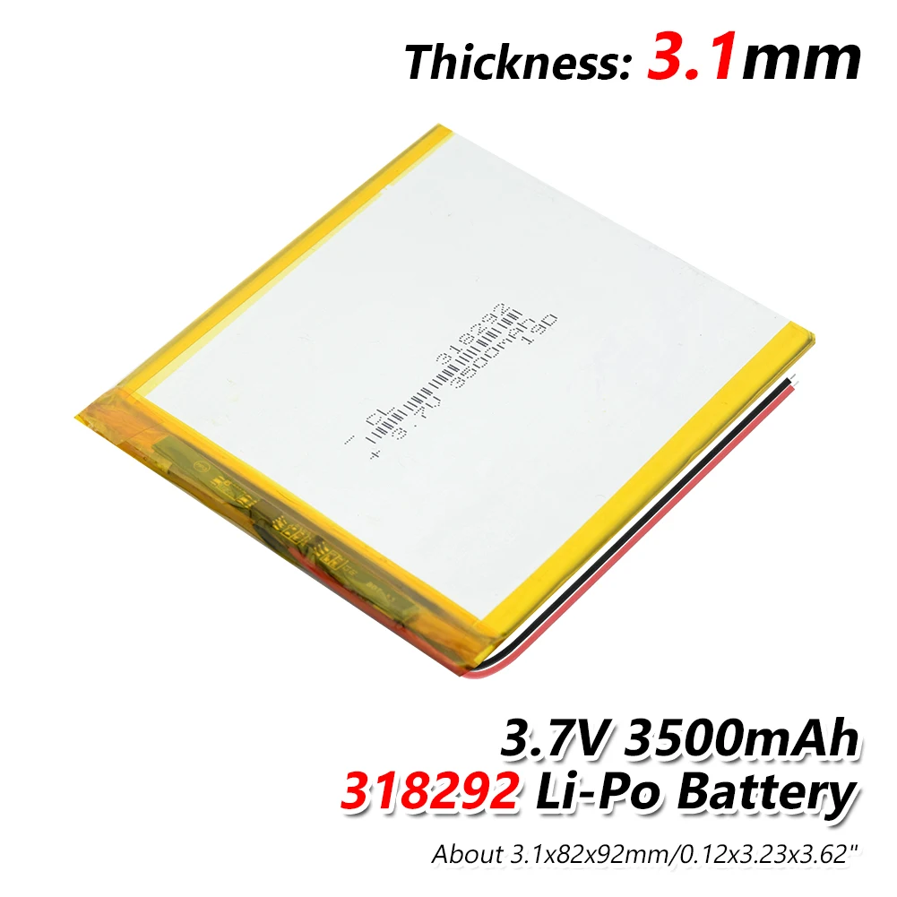 1PC Универсальный аккумулятор 318292 для Prestigio MultiPad PMT3797 3g Wize 3797 3g планшет внутренний аккумулятор 3500 мАч 3,7 в полимерные батареи - Цвет: 1PC